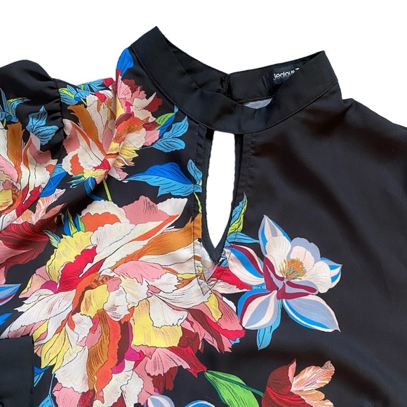 Jealous Tomato Midnight Bloom Floral Choker Blouse - Picture 5 of 10